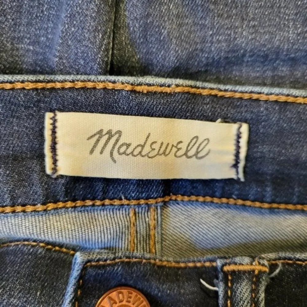 Madewell 9" inch High Rise Skinny Dark Blue Denim Jeans, Size 24, GUC - Picture 5 of 9